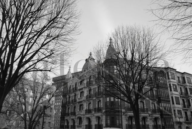 Calles de Bilbao3 Architecture and Interiorism Black and White (Digital)