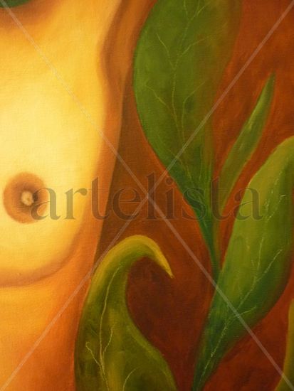 CERCANIA MUJER HOJA 1 Oil Canvas Figure Painting