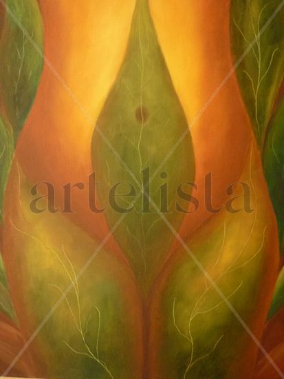 CERCANIA MUJER HOJA 3 Oil Canvas Figure Painting