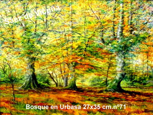 Hayedos.27x35 cm nº71 Oil Canvas Landscaping