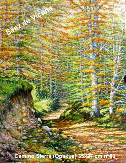 Bosque.35x27 cm nº83 Óleo Lienzo Paisaje