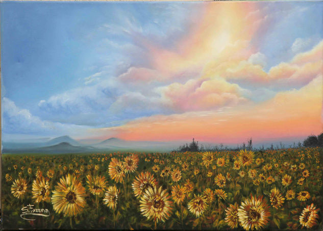 GIRASOLES Oil Canvas Landscaping