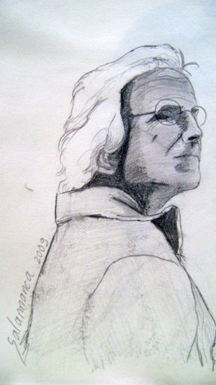 Man with glasses Charcoal