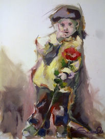 Niño con rosa