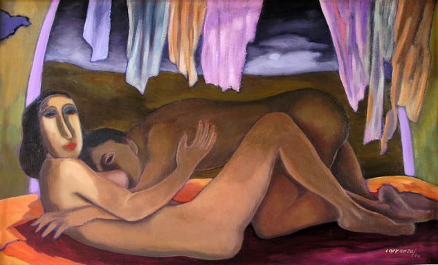 Pareja Oil Canvas Nude Paintings