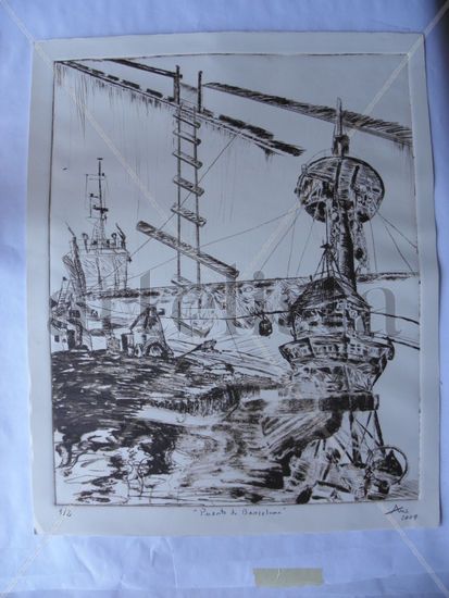 PUERTO DE BARCELONA Etching Process