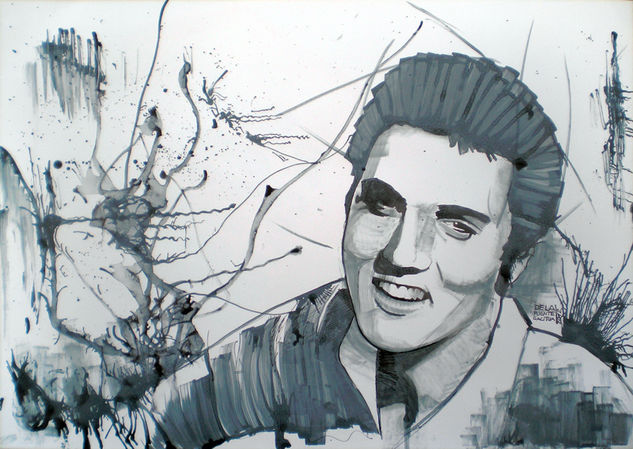 Elvis Tinta Papel Retrato