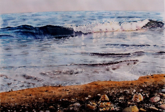 la playa Watercolour Paper Marine Painting