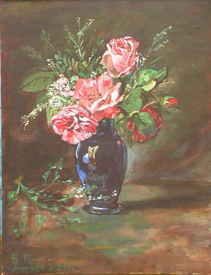 Jarron con rosas