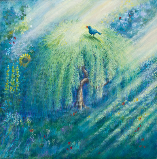 Bluebird Acrylic Canvas Landscaping