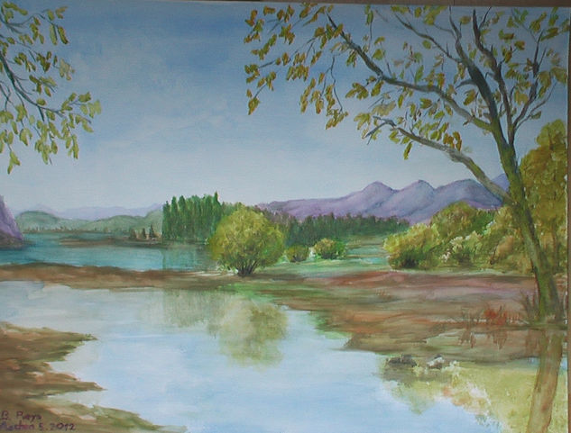 El lago Watercolour Paper Landscaping