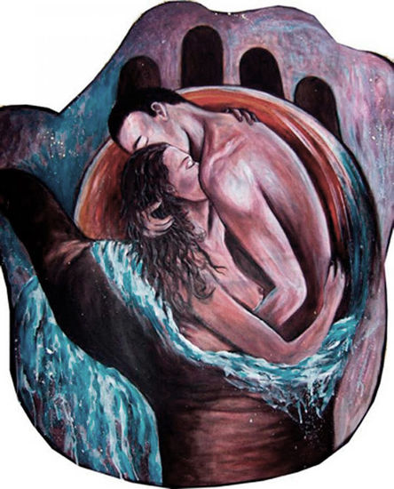 "El amor ideal  (the dream love)" Acrylic Panel Figure Painting