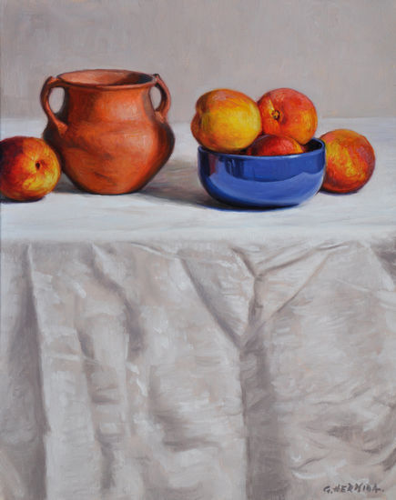 Duraznos Oil Canvas Still Life Paintings