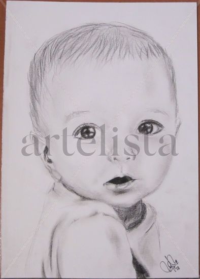 Bebe Pencil (Black) Paper Portrait