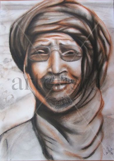 Tuareg Mixed media Paper Portrait