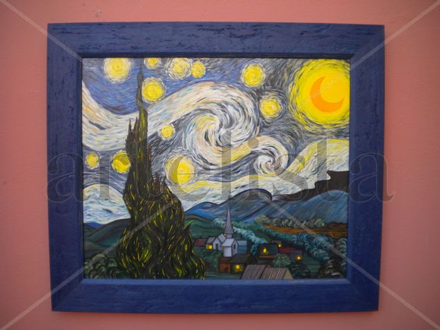 Mi noche estrellada Oil Canvas Landscaping