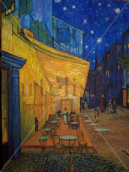 Café de noche Oil Panel Landscaping