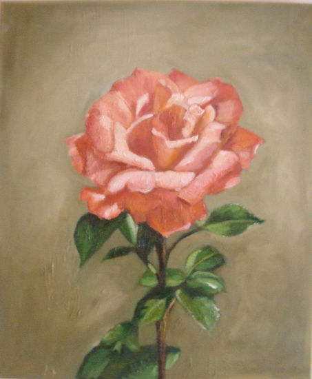 rosa Oil Canvas Floral Painting