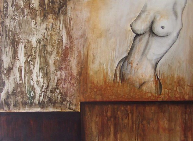 Desnudo Media Mixta Lienzo Desnudos