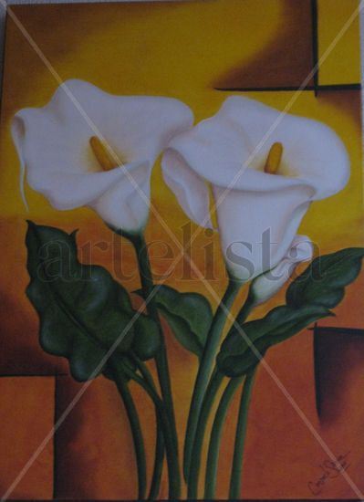 CARTUCHOS Oil Canvas Floral Painting