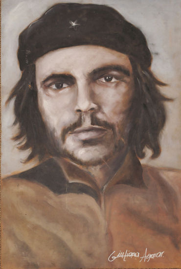 El  Che Óleo Tabla Retrato