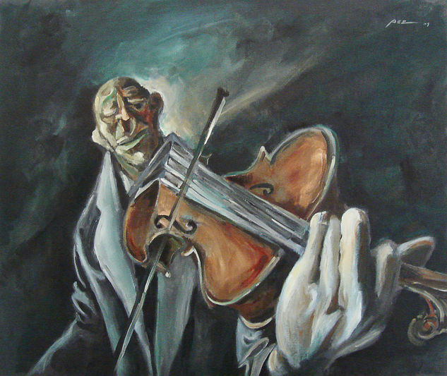 Violinista Óleo Lienzo Figura