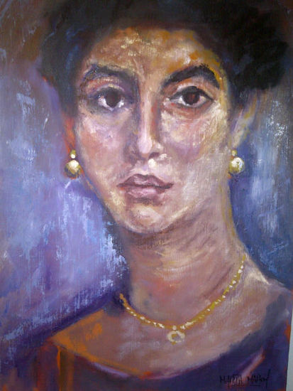 Hipàtia d'Alexandria Oil Panel Portrait