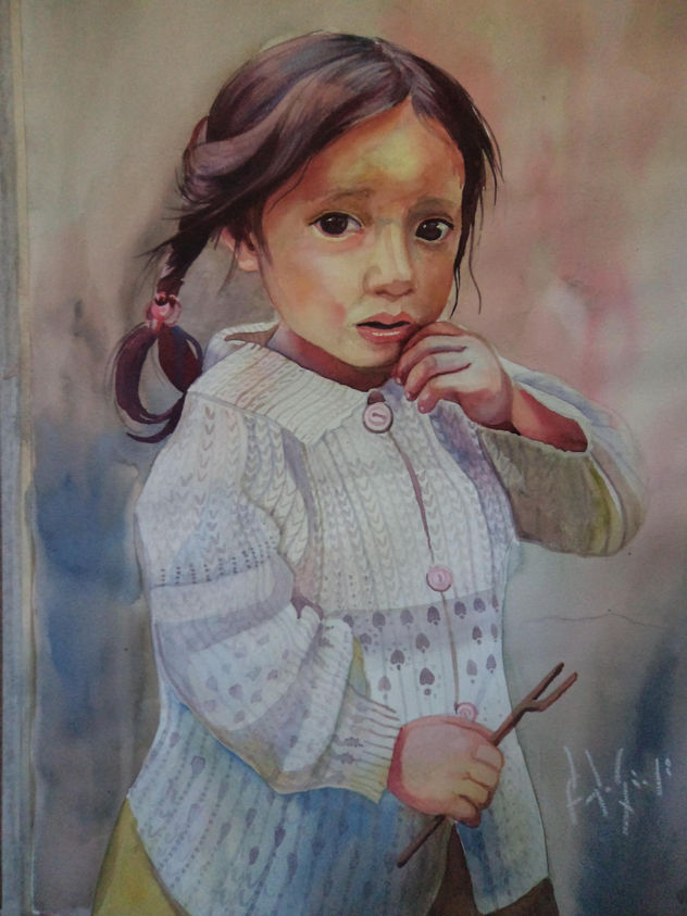 la niña del palito