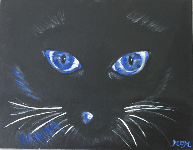 MIRADA AZUL Acrylic Canvas Animals