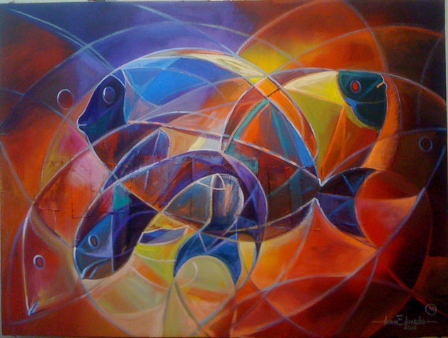 De la serie peces tropicales1 Oil Canvas Landscaping