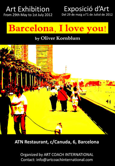 BARCELONA, I LOVE YOU Óleo Lienzo Paisaje