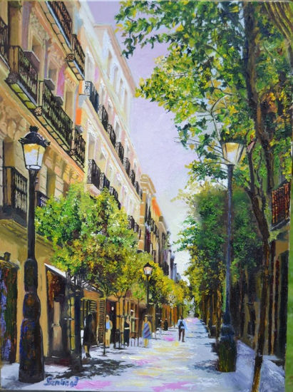 Calle de Madrid Oil Canvas Landscaping