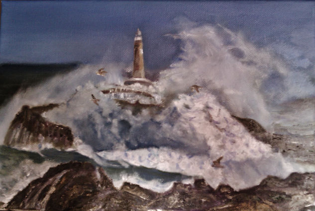 El faro Oil Canvas Marine Painting