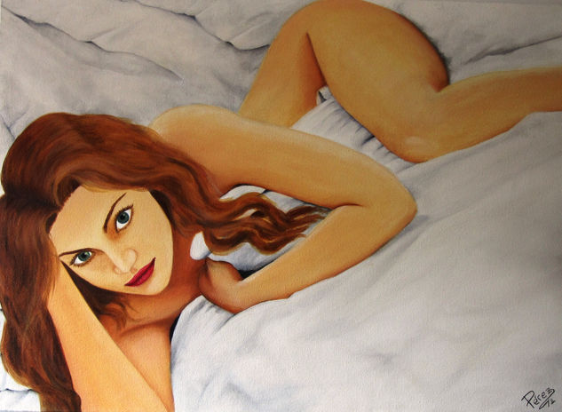 Mujer en  sábanas Oil Canvas Nude Paintings