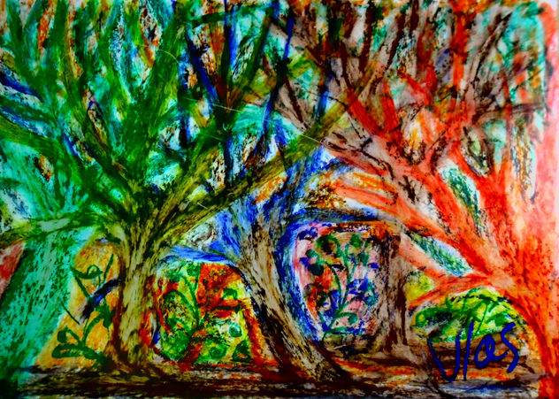 COMPOSICION VLAS,4 ARBOLES.
