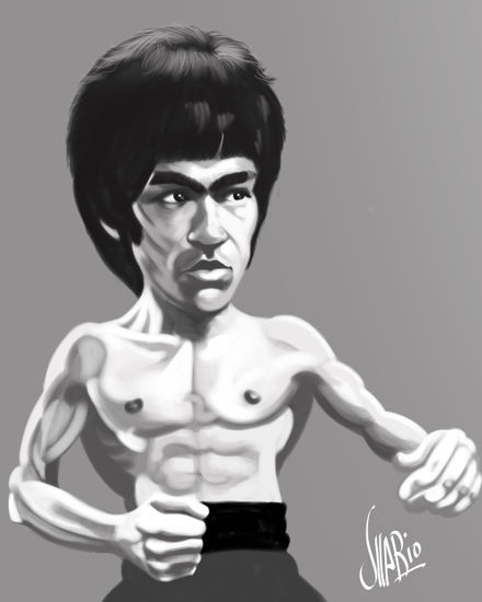 Bruce lee Óleo Lienzo Paisaje