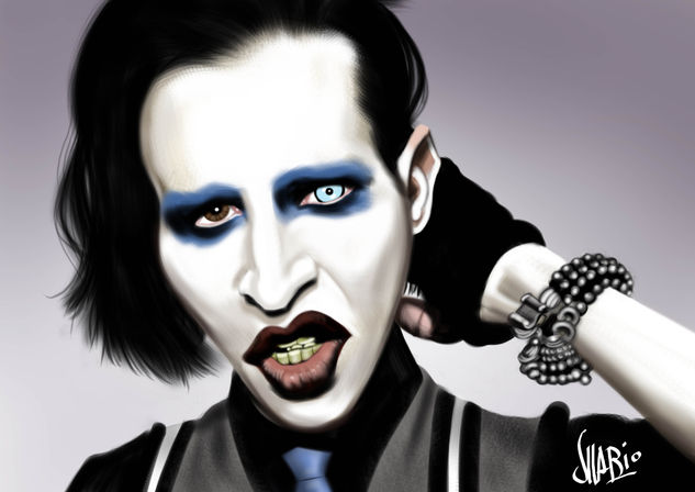 marilyn manson caricatura 