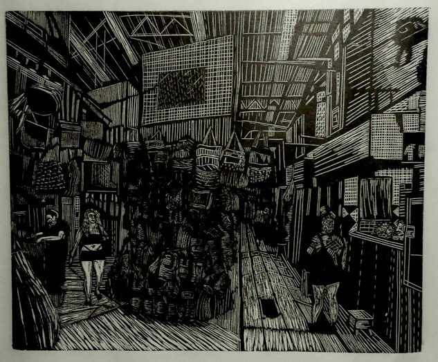 Mercado Central: Entrada Principal Serigrafía