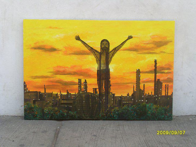 Cristo petrolero Oil Canvas Landscaping