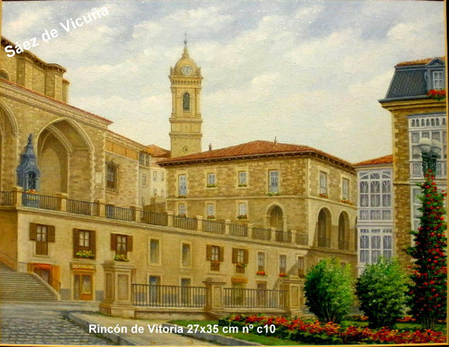 Vitoria.27x35 cm nºc10 Oil Canvas Landscaping