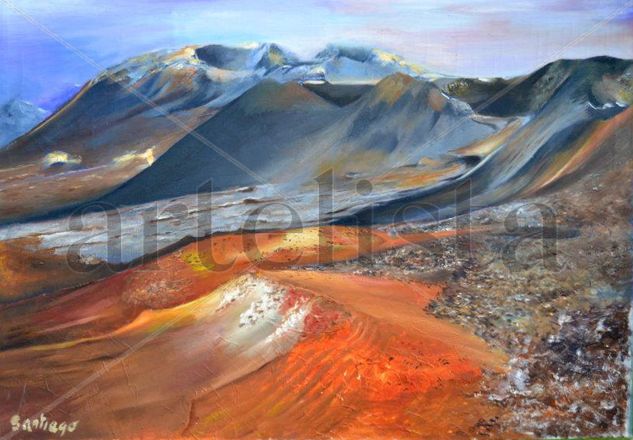 Parque Timanfaya Oil Canvas Landscaping