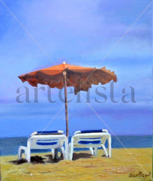 Sombrilla al viento