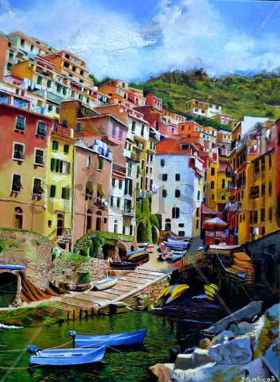 Cala Maggiore Oil Canvas Landscaping