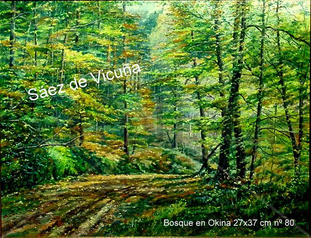 Bosque 27x35 cm nº80 Óleo Lienzo Paisaje