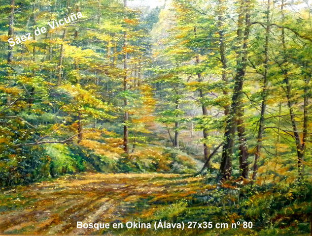 Bosque 27x35 cm nº80 Oil Canvas Landscaping