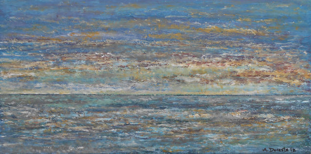 Horizonte en calma Acrylic Panel Marine Painting