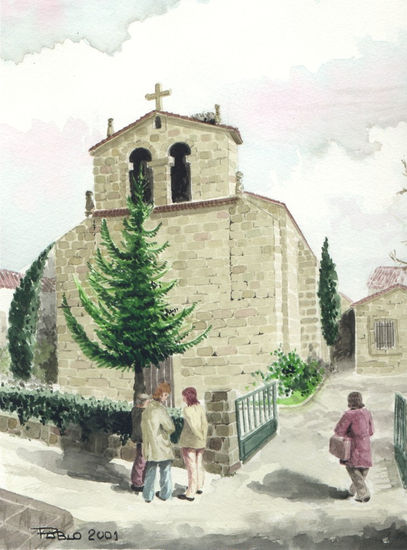 Iglesia de Fresnedillas Watercolour Paper Others