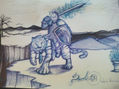 tigre azul