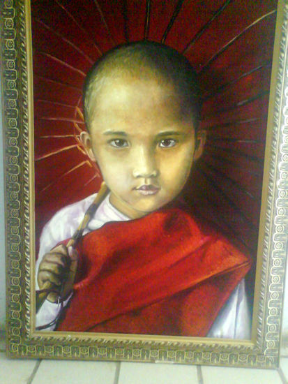 tibet Óleo Lienzo Retrato