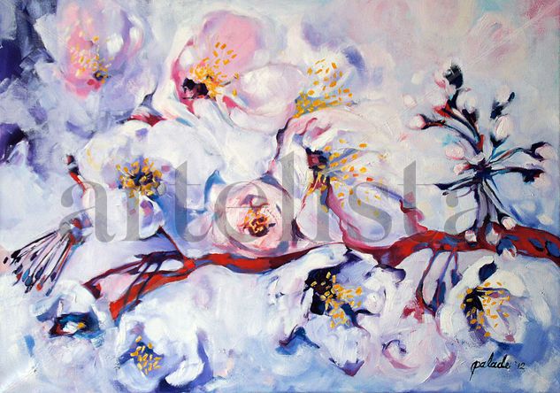 primavera 1 Oil Canvas Floral Painting